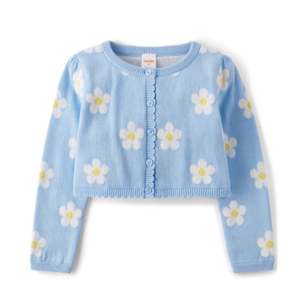 Girls Daisy Scalloped Cardigan - Gymboree ⭐️ Host Pick - Picture 3 of 8